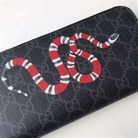 gucci supreme web wallet|gucci kingsnake men's wallet.